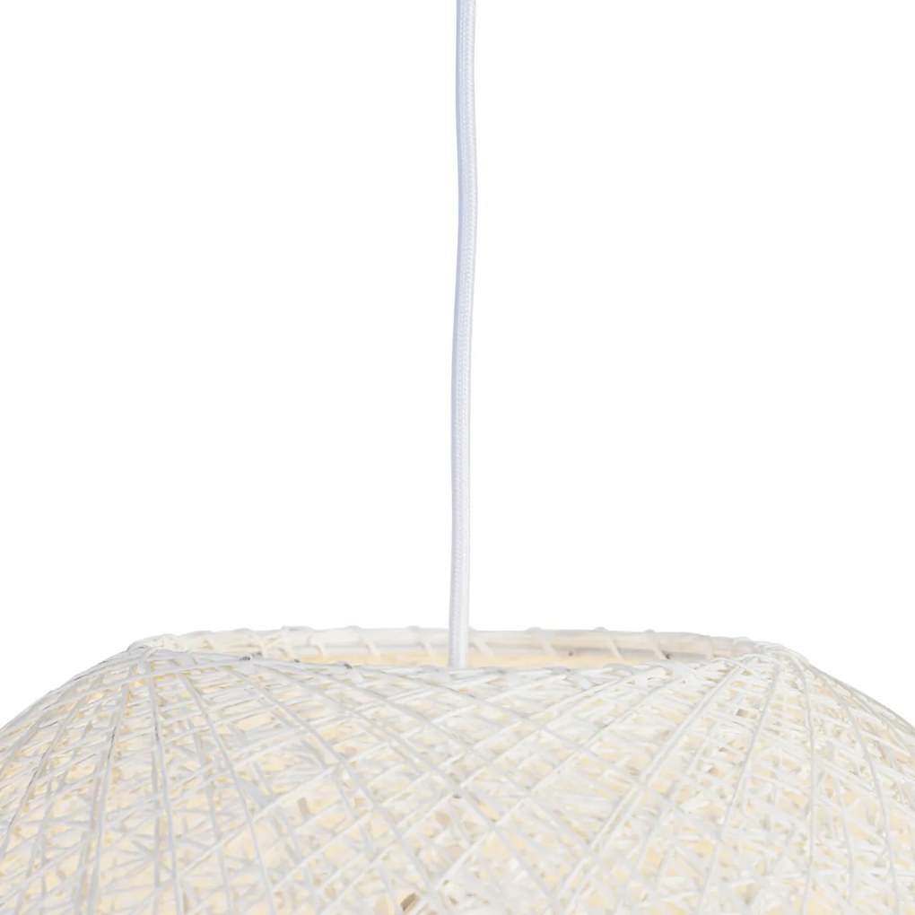 Smart hanglamp met dimmer wit 45 cm incl. Wifi A60 - Corda Landelijk / Rustiek E27 bol / globe / rond rond Binnenverlichting Lamp
