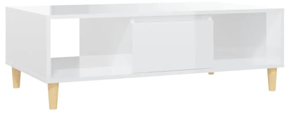 vidaXL Salontafel 103,5x60x35 cm spaanplaat hoogglans wit