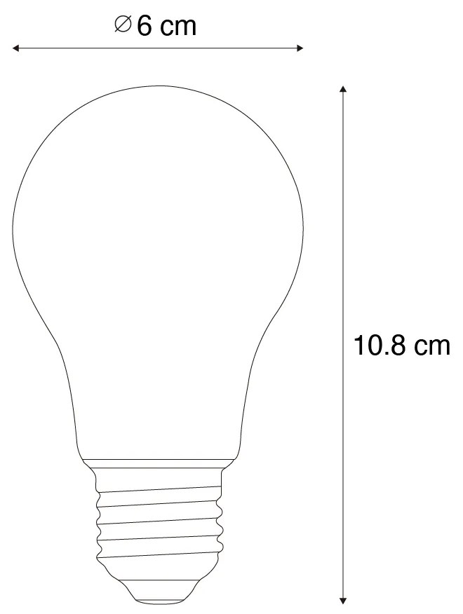 Set van 5 E27 LED lamp met schemerschakelaar / dag-nacht sensor A60 lux sensor 2,5W 250 lm 3000K