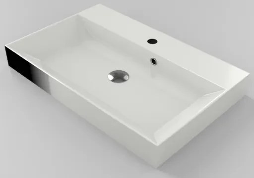 Fontana Kolo wastafelmeubel warm eiken 60cm glans witte wastafel 1 kraangat met ronde spiegel