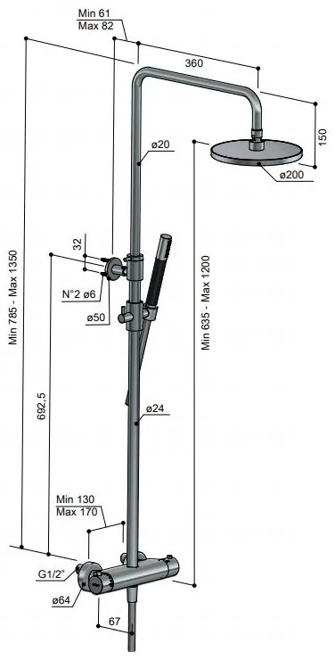 Hotbath Cobber Thermostatische Regendouche Doucheset Gepolijst Messing SDS9