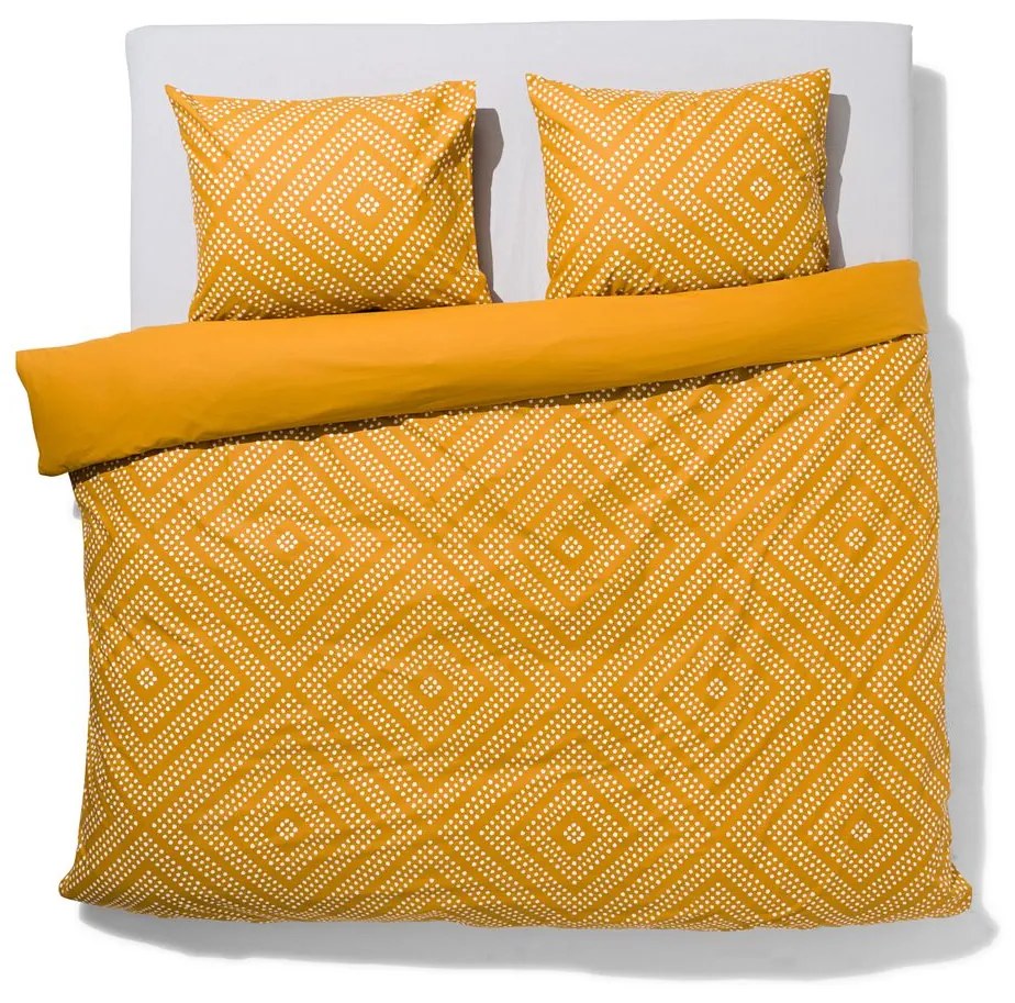 HEMA Dekbedovertrek Zacht Katoen 200x220 Boho Oker (okergeel)