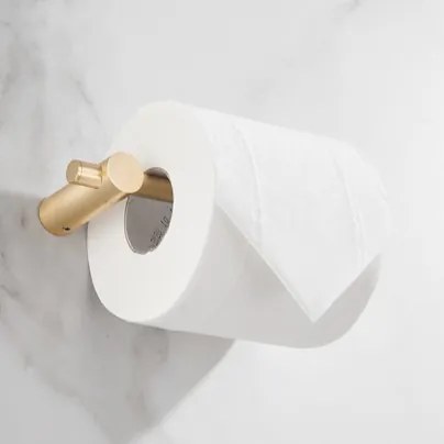 Saniclear Academy toilet rolhouder geborsteld messing mat goud