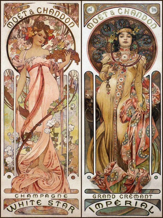 Kunstreproductie Moet & Chandon, Alfons Mucha