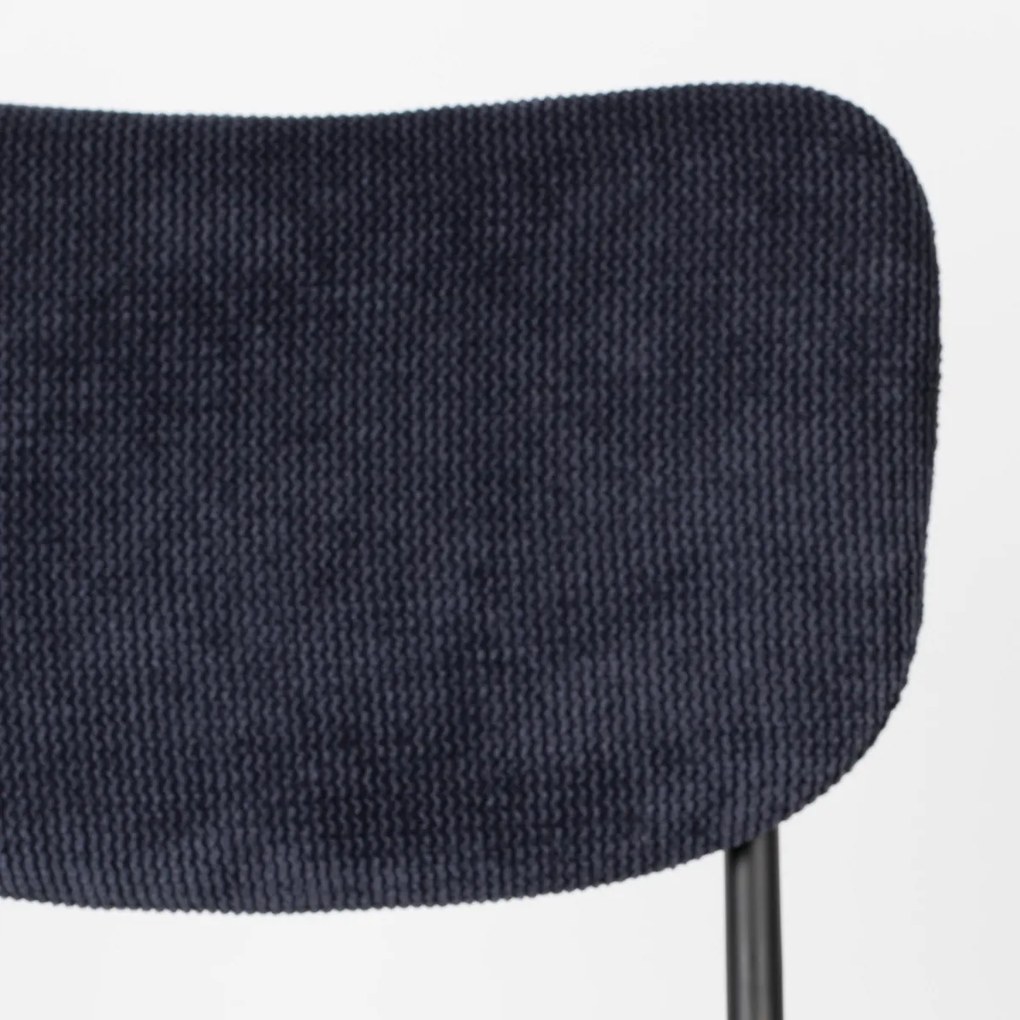 Zuiver Benson Hoge Barkruk Stof Donkerblauw
