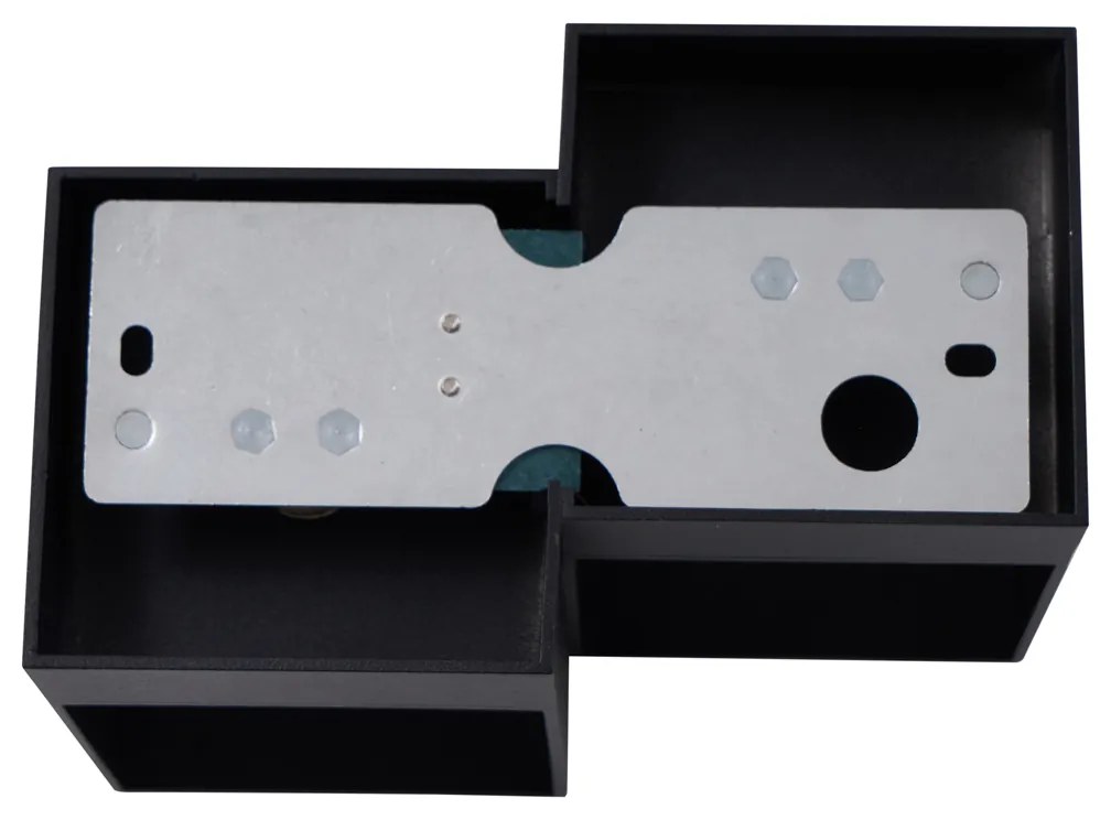 Moderne wandlamp zwart 2-lichts - Transfer Double