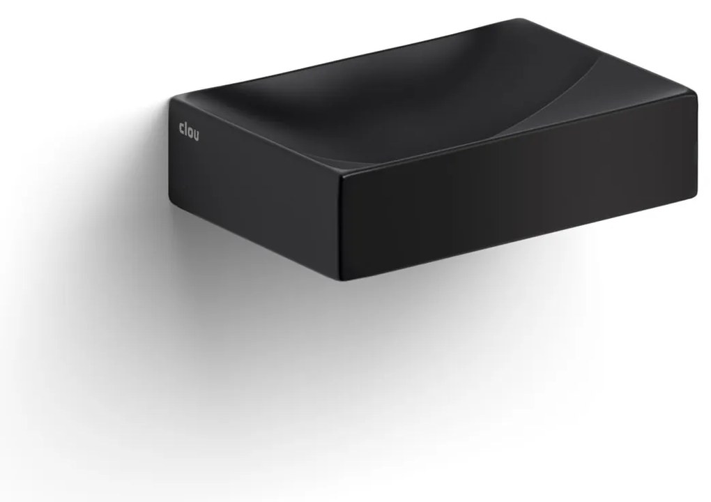 Clou Vale keramische fontein 28cm zonder kraangat zwart mat