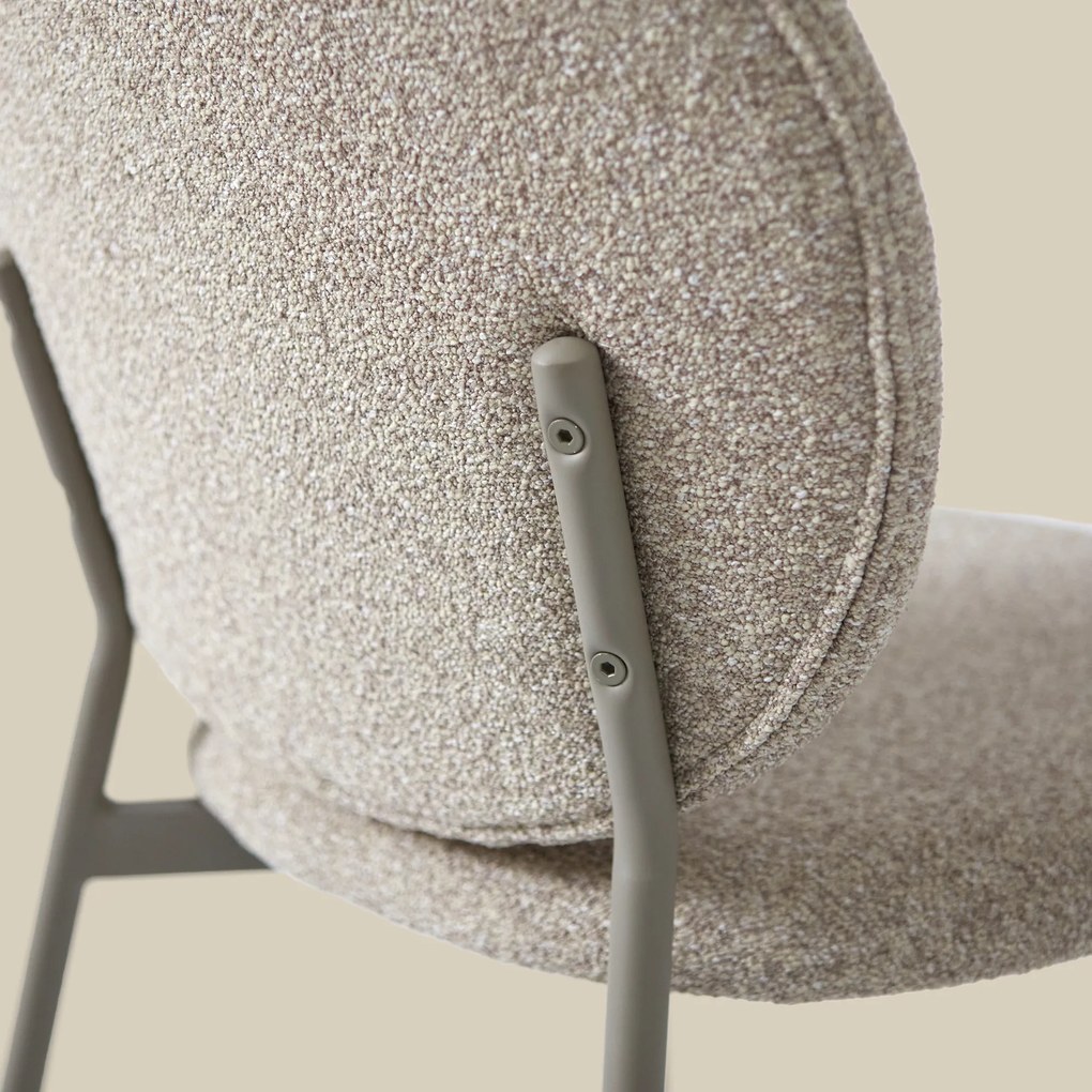 Moderne Stoelen Stapelbaar Beige