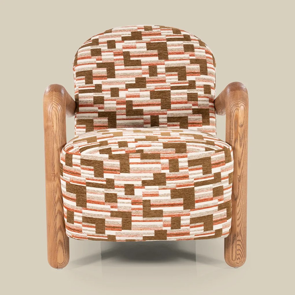 Fauteuil Met Hout Print