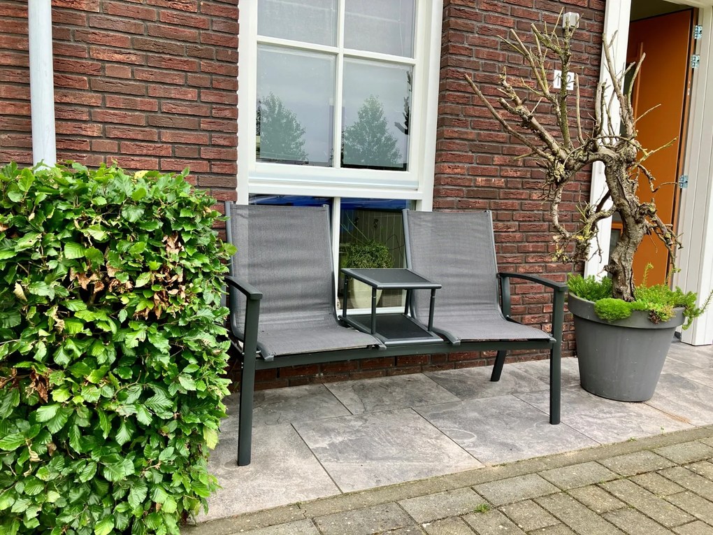 Tete-a-Tete aluminium tuinbank Felix - Antraciet