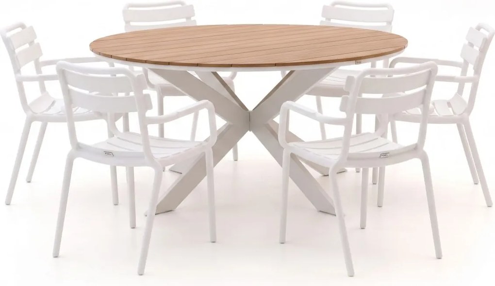 Diningset Forza  | 6 personen polywood | Tuinset stapelbaar | 7-delig | Kees Smit Tuinmeubelen