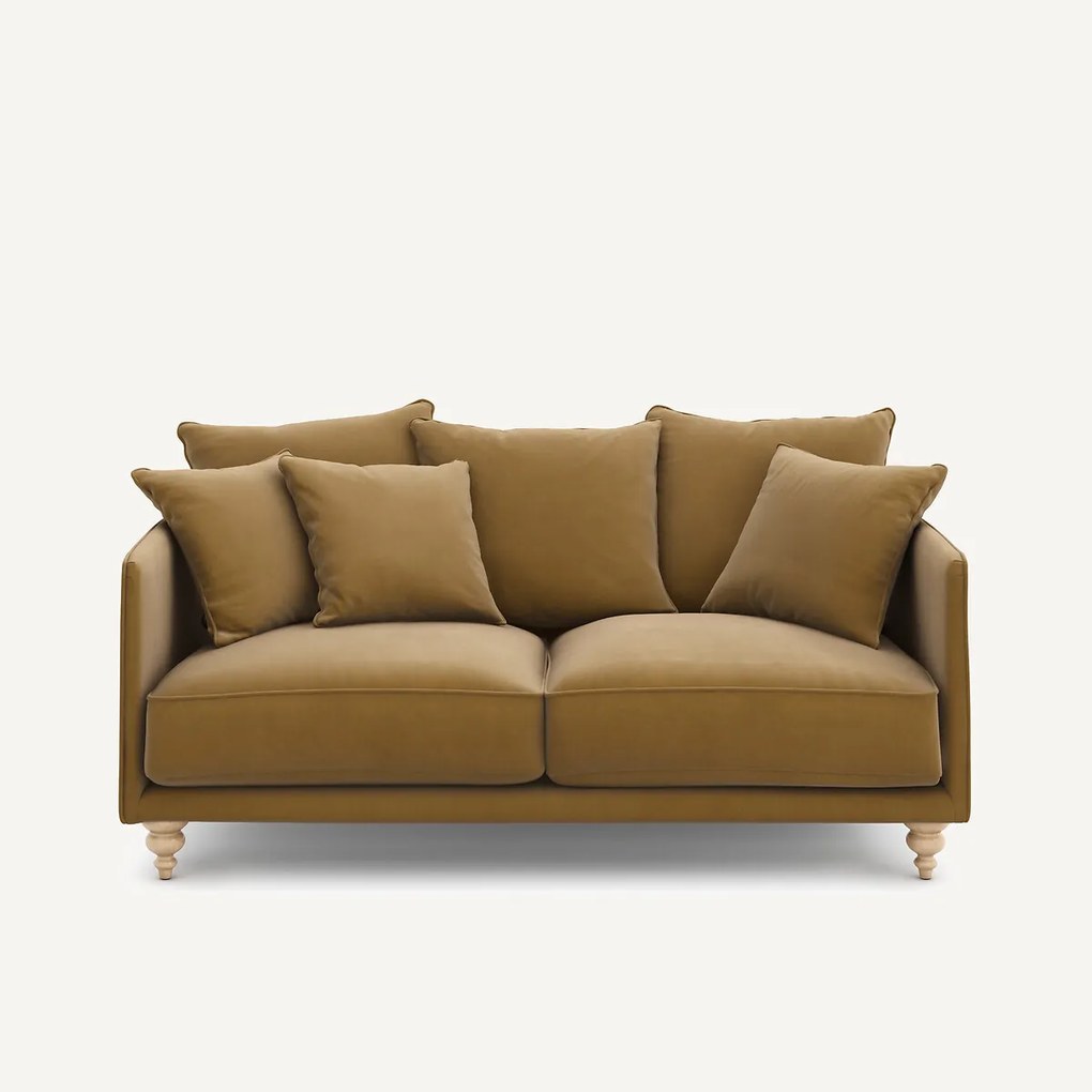 3-zits compacte zetel van linnen fluweel, LAZARE