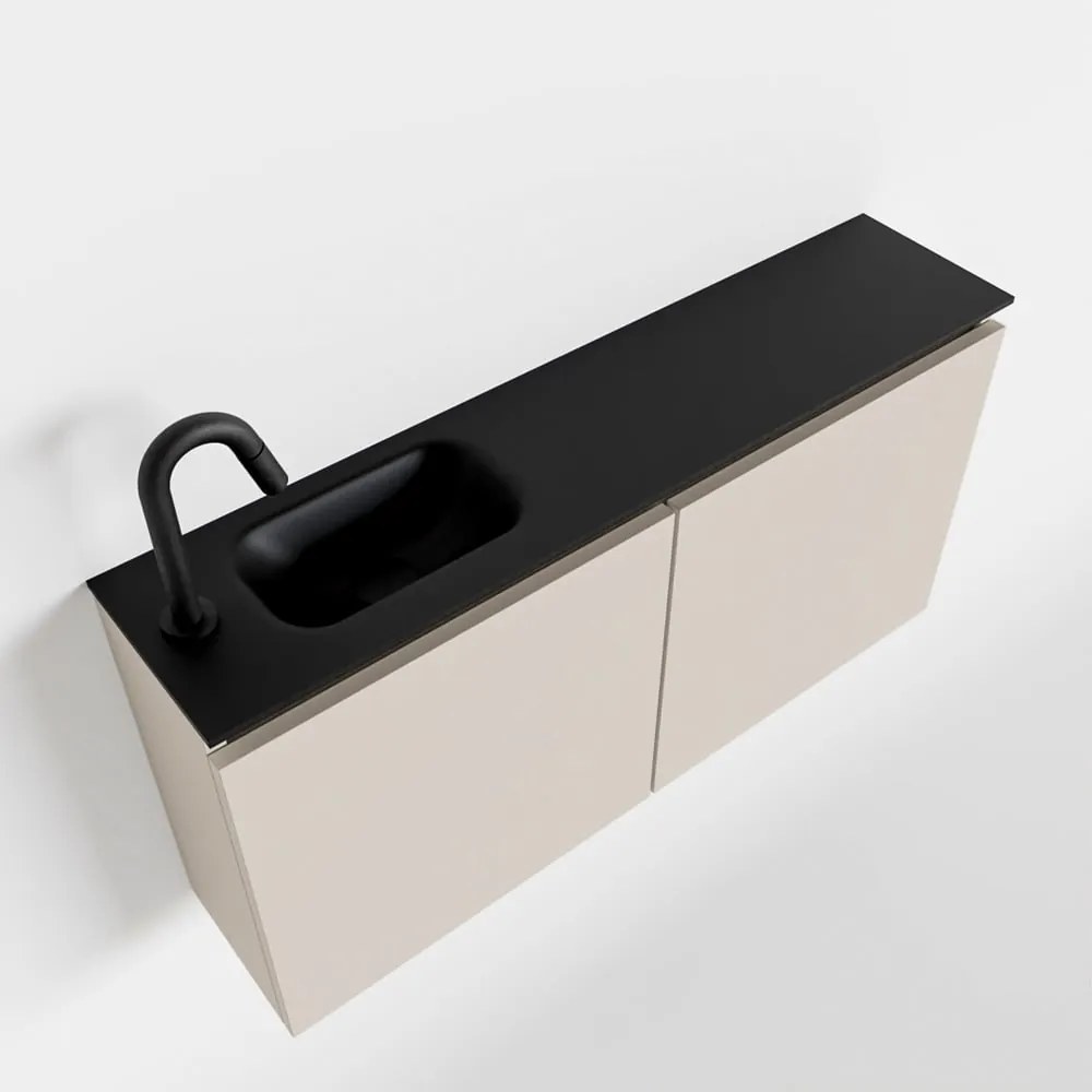 Mondiaz Ture 100cm toiletmeubel linen met wastafel urban links 1 kraangat