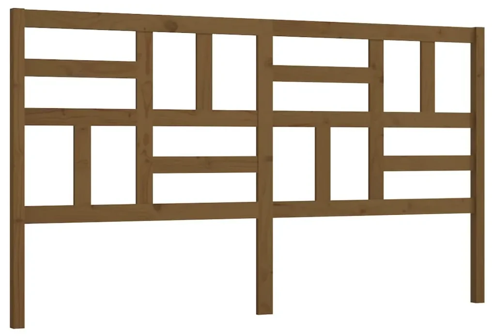 vidaXL Hoofdbord 186x4x104 cm massief grenenhout honingbruin