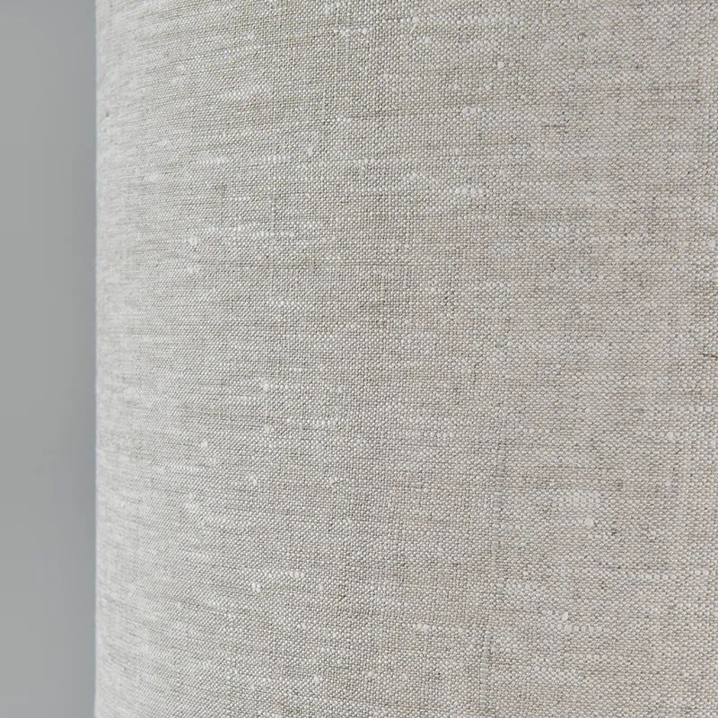 Vloerlamp messing met grijze kap 50 cm - Kaso