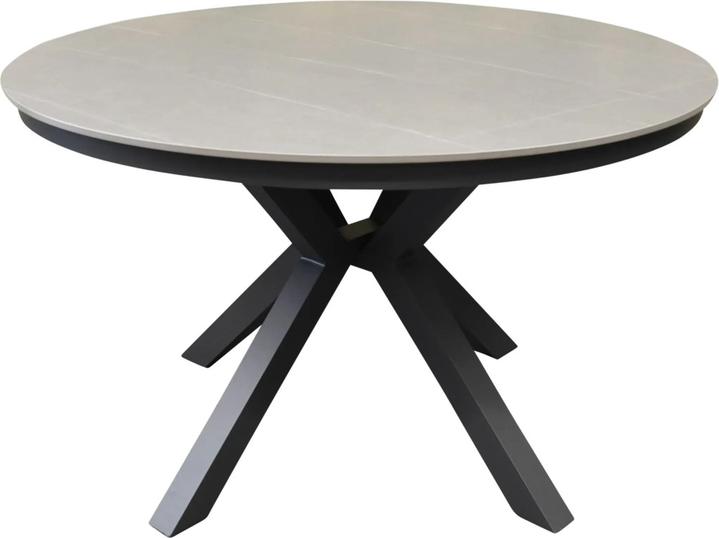 Samantha dining tuintafel 120xH75 cm rond antraciet keramisch blad