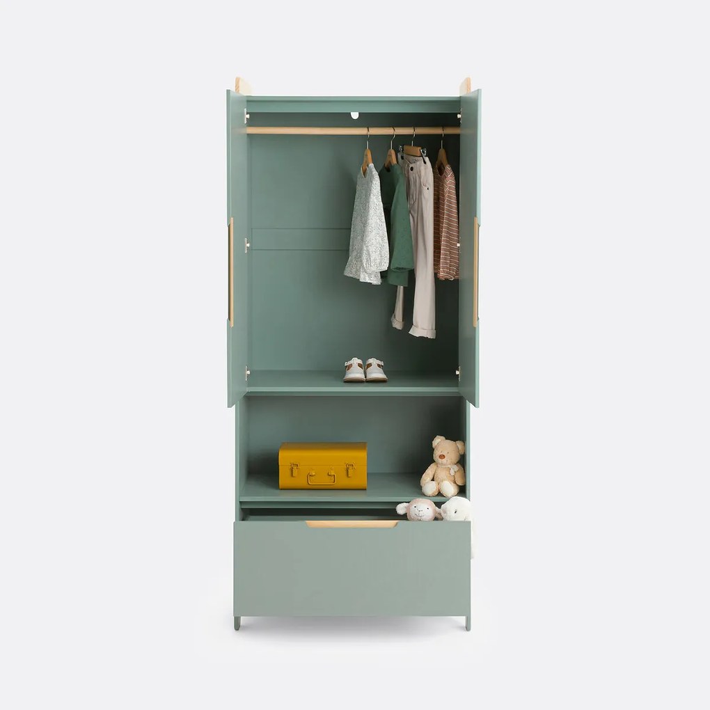 Kinderkledingkast in grenen en MDF, Arturo