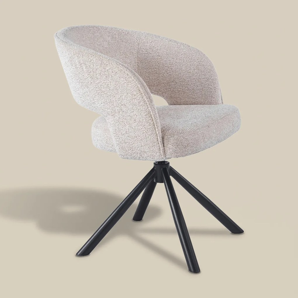 Eetkamerstoel Met Open Rugdetail Beige