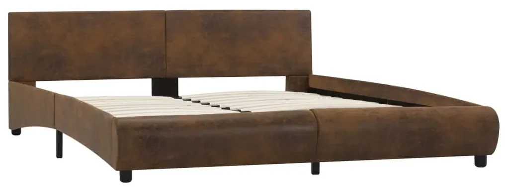 vidaXL Bedframe kunstleer bruin 160x200 cm