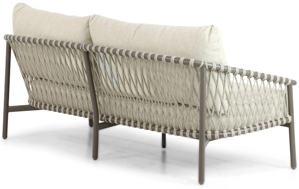 Stoel en Bank Loungeset 5 personen Aluminium/rope Taupe 4 Seasons Outdoor Allora/Salerno