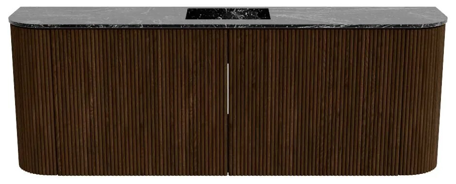 Mondiaz Joya DLux 115cm toiletmeubel ronding links/rechts walnut met wastafel faye midden 1 kraangat lava