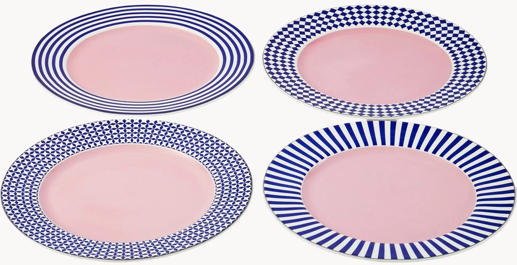 Porseleinen dinerborden Aunty, 4-delig
