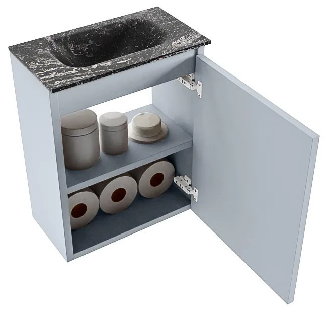 Mondiaz Ture DLux toiletmeubel 40cm clay met wastafel lava midden zonder kraangat