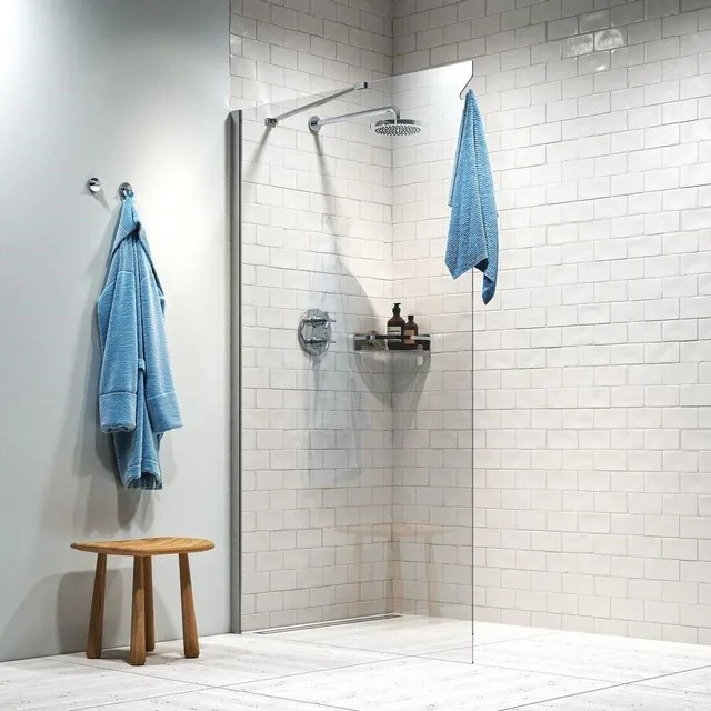 Sealskin Hooked inloopdouche 140x200cm 6mm veiligheidsglas chroom CCXA31406265100