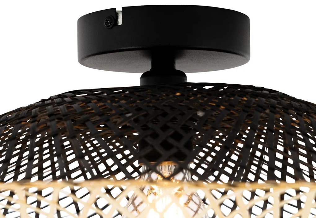 Oosterse buiten plafondlamp bamboe 50 cm IP44 - Rina