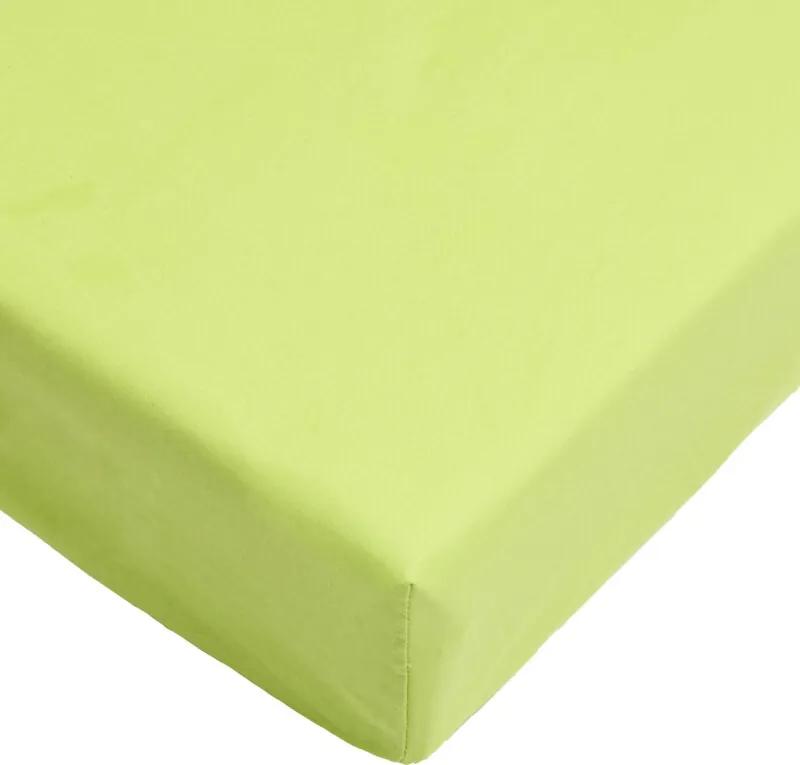 Hoeslaken - strijkvrij - katoen - 140 x 200 - Groen