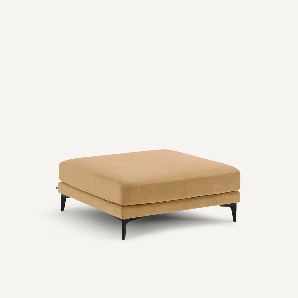 Voetensteun van stonewashed fluweel, MODERNISTE, ontwerp Emmanuel Gallina