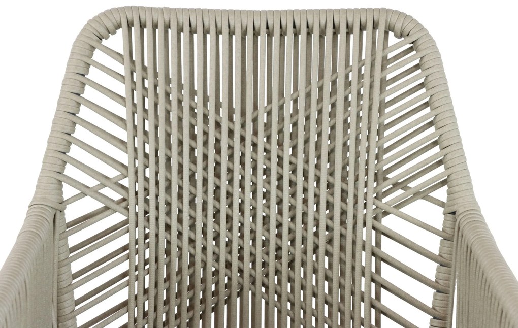 Tuinstoel Aluminium/rope Taupe-naturel-bruin Coco Vedra