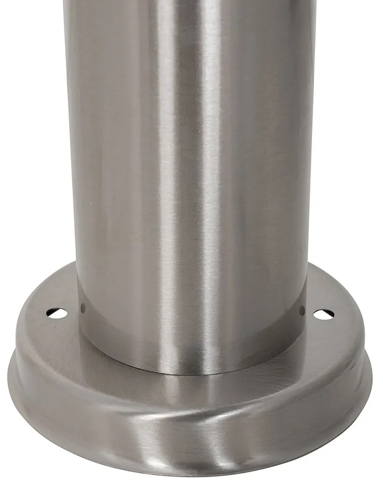 Moderne buitenlamp paal staal met opaal 80 cm IP44 - Rox