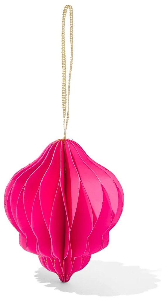 HEMA Kerstbal Honeycomb Roze Papier 8,5cm (roze)