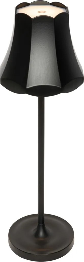 Retro tafellamp zwart oplaadbaar IP44 - Granny