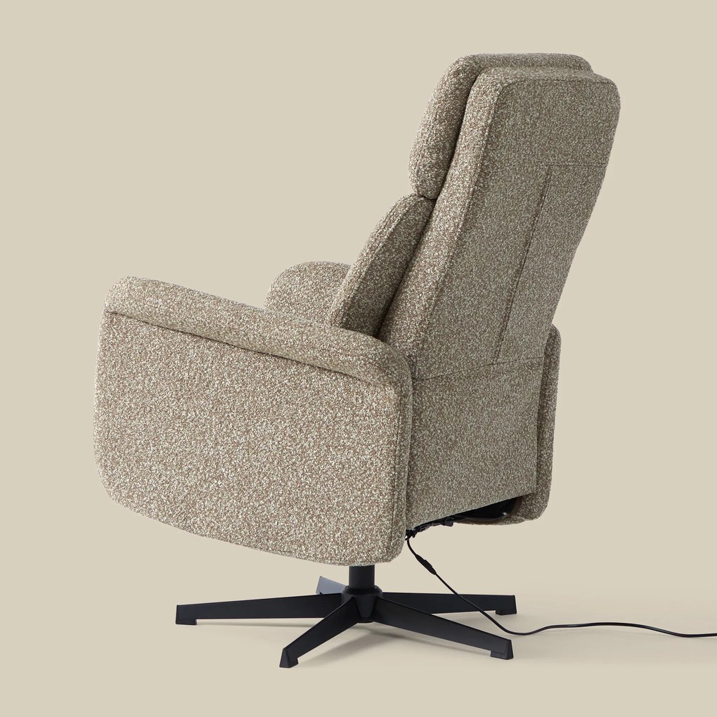 Relaxfauteuil Elektrisch Taupe Stof