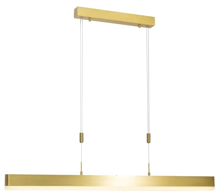 Eettafel / Eetkamer Verstelbare hanglamp goud 150 cm incl LED - Lamba Modern Binnenverlichting Lamp