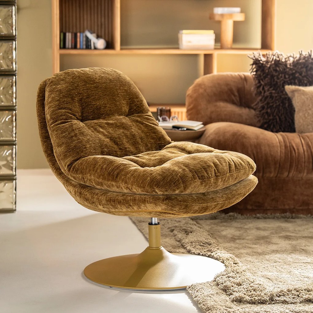 Draaibaar Fauteuil Mosterd