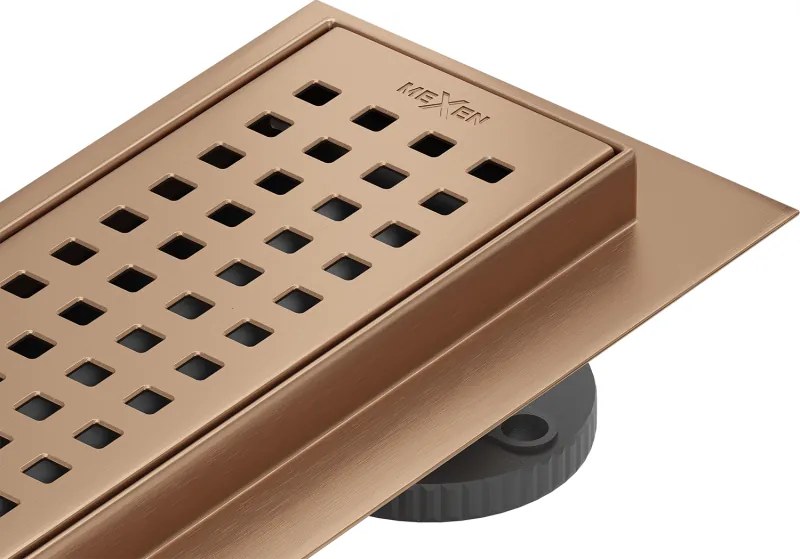 Mexen Flat 360° M08 draaibare douchegoot 50 cm, geborsteld koper - 1C25050-40