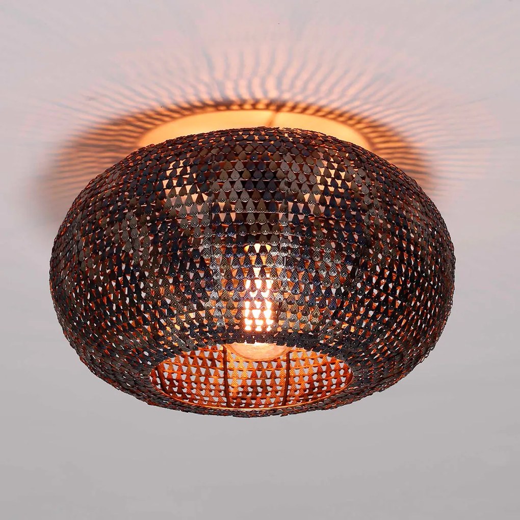 Plafondlamp Zwart-bruin Metaal 40 Cm