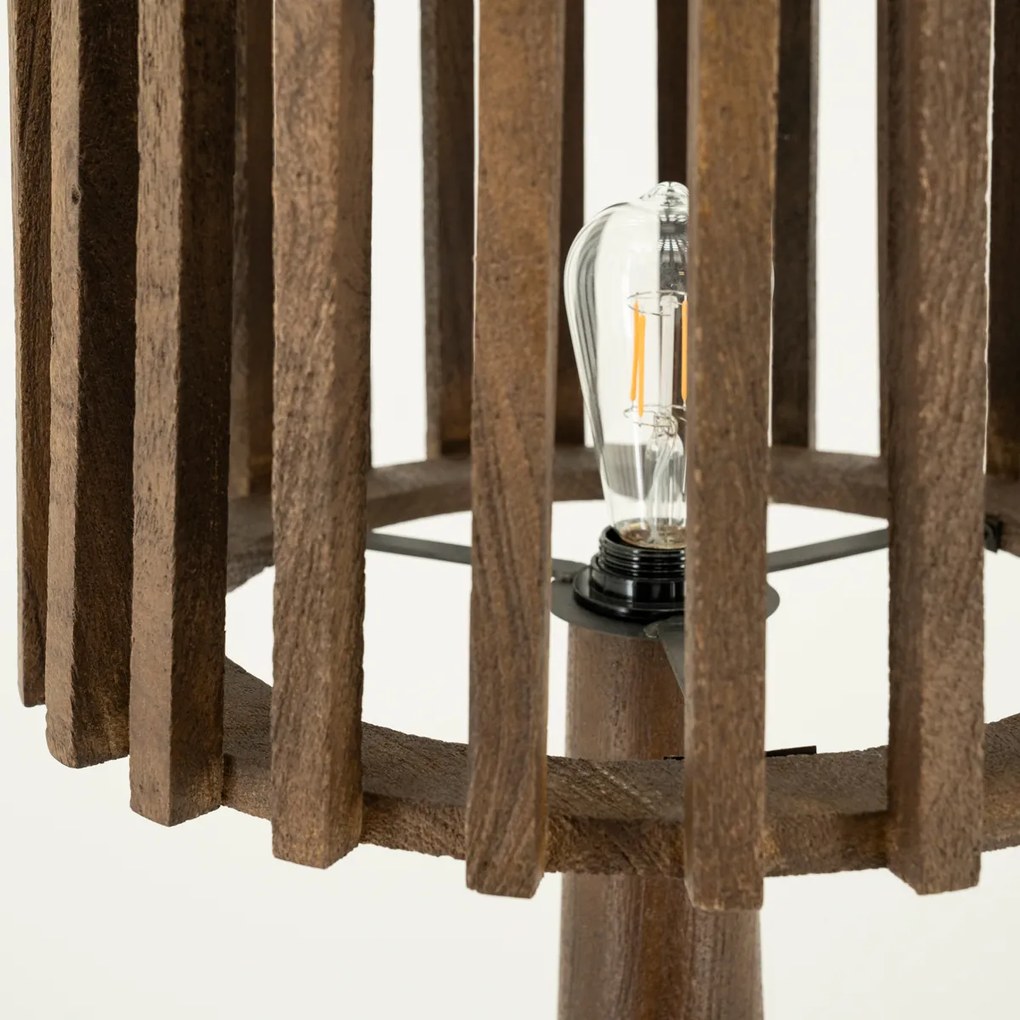 Houten Vloerlamp Bruin