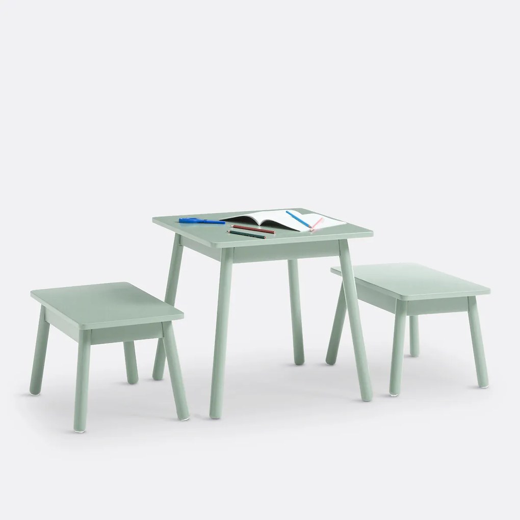 Set tafel en 2 banken, voor kinderen, Cuadera