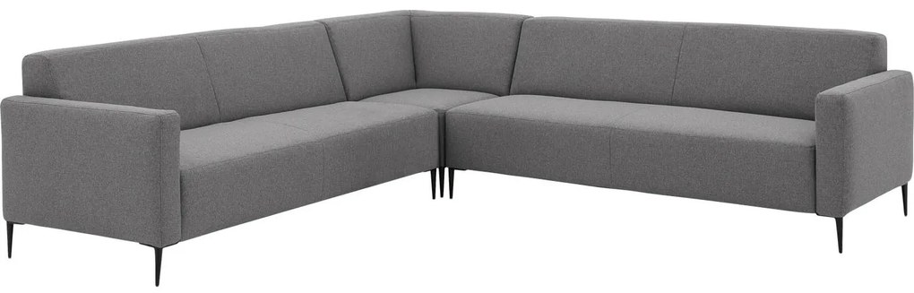 Goossens Key West grijs, stof, 3-zits, modern design