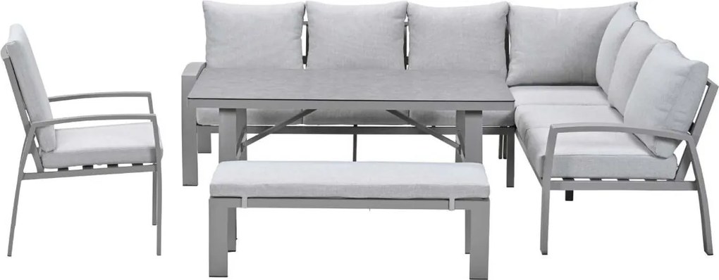 Garden Impressions Cameron lounge dining set 5-delig rechts - taupe