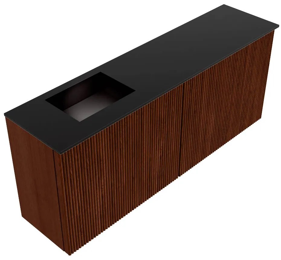 Mondiaz Joya 100cm toiletmeubel ruby met wastafel faye links 1 kraangat urban
