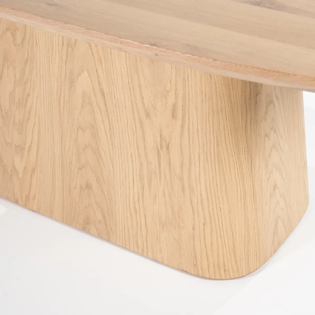 Eettafel Deens Ovaal Eiken Fineer 300 Cm - 300 X 110cm.