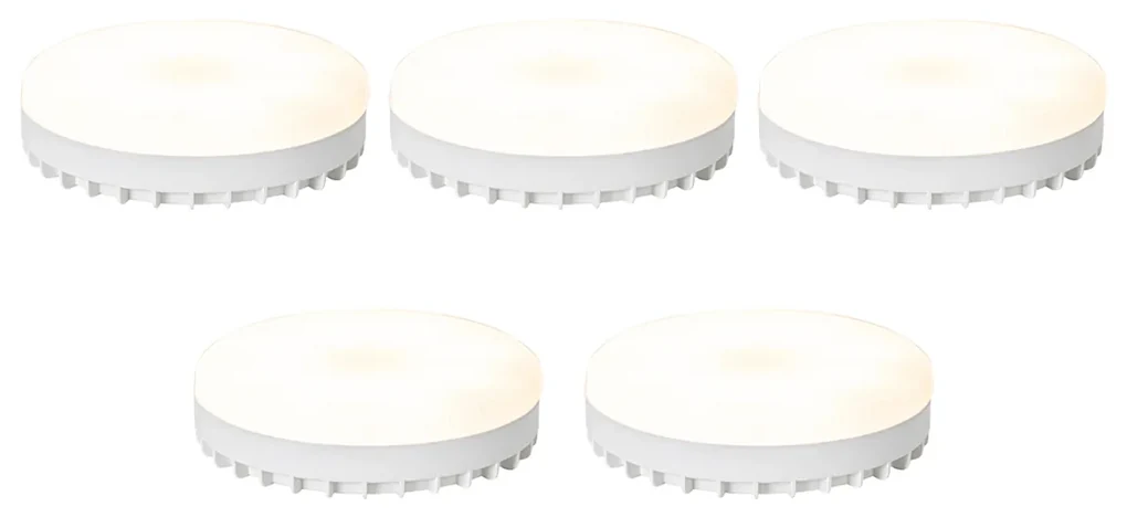 Set van 5 Smart GX53 dimbare LED lampen opaal 9W 806 lm 2700-6500K