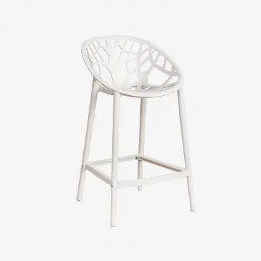 Set Van 4 Hoge Tuinkrukken Van Polypropyleen Ores Glaciale Wit & ↑65 Cm - Sklum