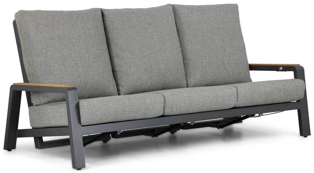 Stoel en Bank Loungeset 5 personen Aluminium/teak Grijs Osmen Manly