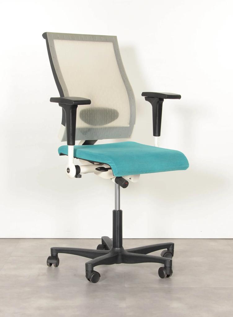 Bureaustoel 250, blauw/groen, 3D armleggers